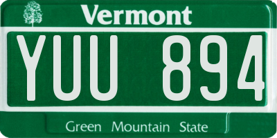 VT license plate YUU894