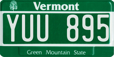 VT license plate YUU895