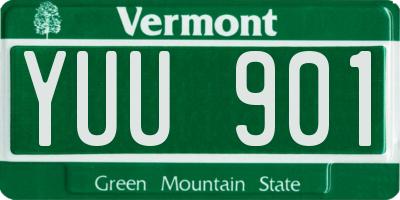 VT license plate YUU901