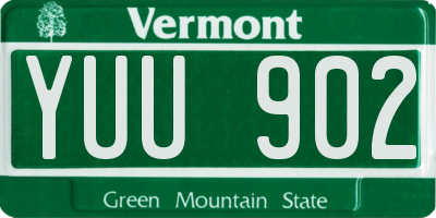 VT license plate YUU902