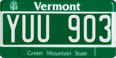 VT license plate YUU903