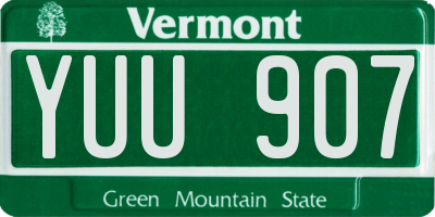 VT license plate YUU907