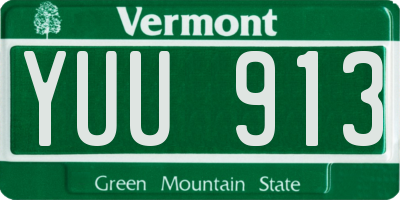 VT license plate YUU913