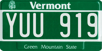 VT license plate YUU919