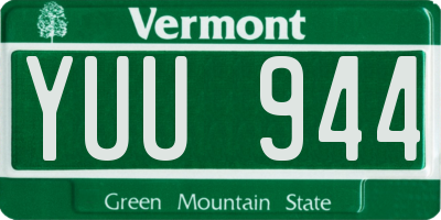 VT license plate YUU944