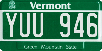 VT license plate YUU946
