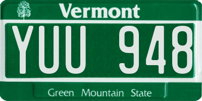 VT license plate YUU948