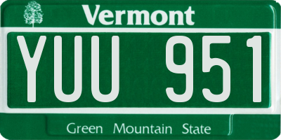 VT license plate YUU951