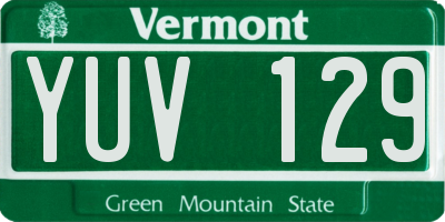 VT license plate YUV129