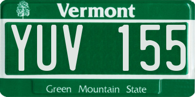 VT license plate YUV155