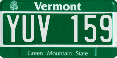 VT license plate YUV159