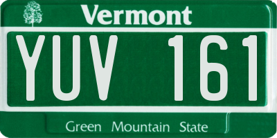 VT license plate YUV161
