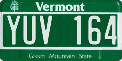 VT license plate YUV164