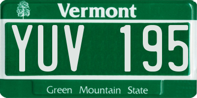 VT license plate YUV195
