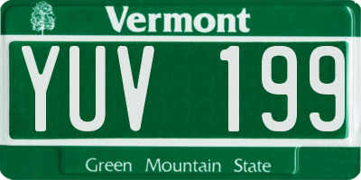 VT license plate YUV199