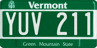 VT license plate YUV211