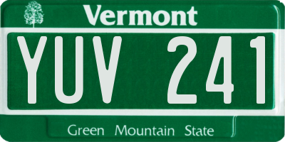 VT license plate YUV241
