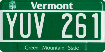 VT license plate YUV261