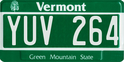 VT license plate YUV264