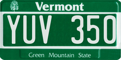 VT license plate YUV350