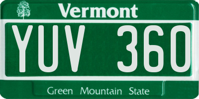VT license plate YUV360
