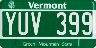 VT license plate YUV399