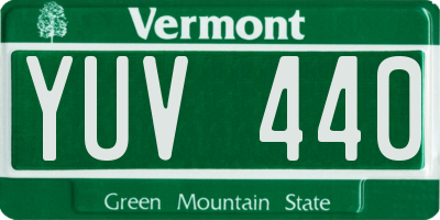 VT license plate YUV440