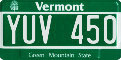 VT license plate YUV450
