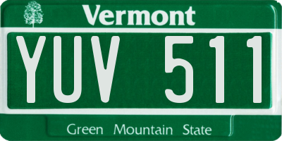 VT license plate YUV511