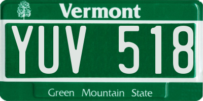 VT license plate YUV518