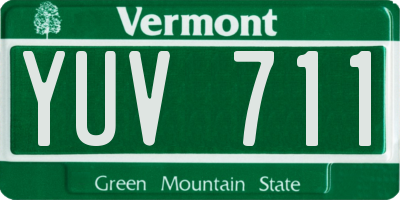 VT license plate YUV711