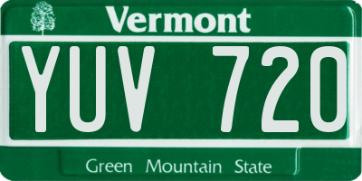 VT license plate YUV720