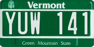 VT license plate YUW141
