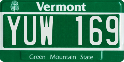 VT license plate YUW169