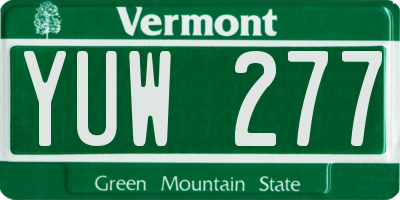 VT license plate YUW277