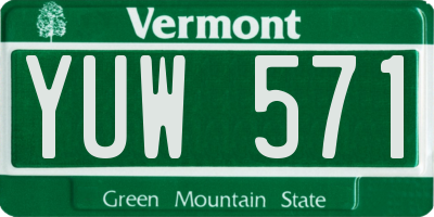 VT license plate YUW571