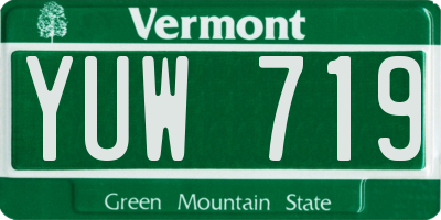 VT license plate YUW719