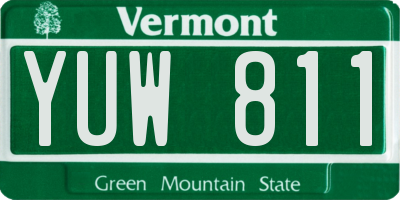 VT license plate YUW811