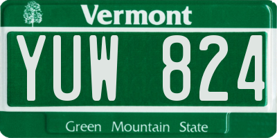 VT license plate YUW824