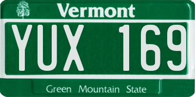 VT license plate YUX169