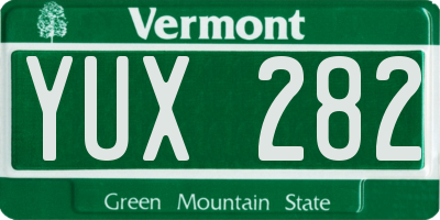 VT license plate YUX282