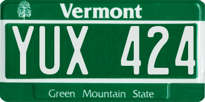 VT license plate YUX424
