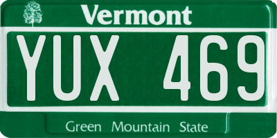 VT license plate YUX469