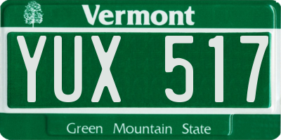 VT license plate YUX517