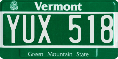 VT license plate YUX518