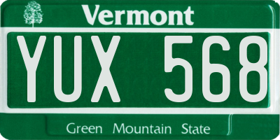 VT license plate YUX568