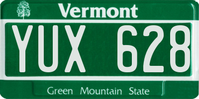 VT license plate YUX628