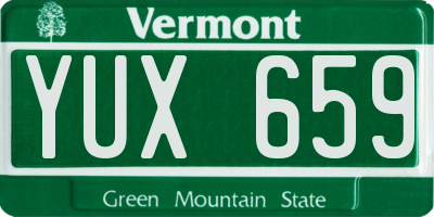 VT license plate YUX659