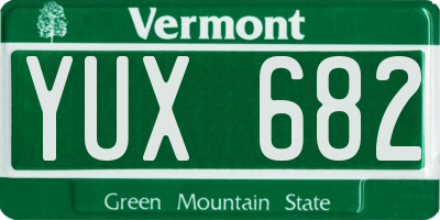 VT license plate YUX682