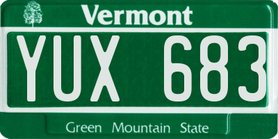 VT license plate YUX683